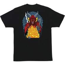 SANTA CRUZ Strang3r Things Hellfire Pit Mens T-Shirt - Black 2 - View 2
