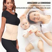 Faja Postparto para Mujer,Faja Moldeadora de Cintura Ajustable,Ideal para Pérdida de Grasa y Fajas Postparto - Color de piel - Ver 4