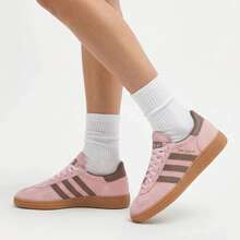 ADIDAS HANDBALL SPEZIAL JUNIOR LIGHT PINK WITH BROWN STRIPES GOOD QUALITY SHOES 100% ORIGINAL PRODUCT FAST DELIVERY REF JH6190 - Hồng và nâu - Xem 7