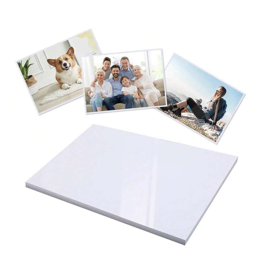 Papel fotográfico con brillo A4, 50/100 /150 Hojas 200 g/m² Papel de Impresión para Fotos, Certificados y Obras de Arte:Brillo intenso para tus fotos y proyectos - A - Ver 1