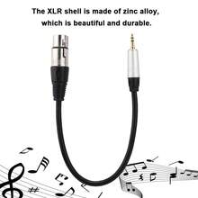 Stereo 3.5mm Male to XLR Female Audio Cable Converter 3.5mm Apapter 0.3m Length - Negro - Ver 4