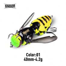 KINGDOM 1pc Wasp Crawl Bait 4.2g 40mm 6.6g 48mm Floating Fishing Lure, Bionic Design, Hard Bait For Bass, Pike, Trout, During Noise Attract Fish, Easy To Create Big Water Splash, Floating Lure For Freshwater & Saltwater Fishing - Multicolor - View 13