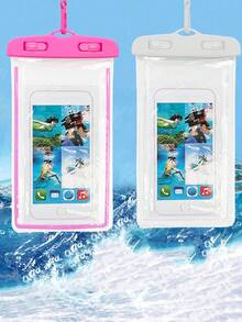 Universal Waterproof Phone Pouch, Waterproof Mobile Phone Bag - It Has A Luminous Function, Waterproof Cell Phone Dry Bag, Waterproof Phone Case, Phone Waterproof Bag, Compatible With Iphone 17 16 15 14 13 Pro Max Plus Air, For Swimming, Rafting, Diving, Underwater Photography, Beach, Outdoor Sport, Travel, Holiday, Pool, Outdoor Sports. - Multicolor - View 18