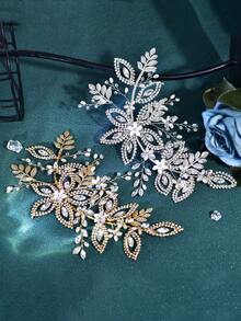 1pc Elegant Handmade Bridal Headband, Fashion Women Hair Accessories, Wedding Party Photography Daily Wear - Multicolor - View 6