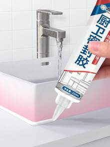 Silicone Sealant Adhesive, High & Low Temperature Resistant, Ceramic Tile Grout, Waterproof & Mold-Proof, Strong Adhesion, Furniture, Window, Door, Glass, Shower, Sink, Toilet, Kitchen Gap Repair, White Transparent, Sealing Tool, Home Essential - A - View 7