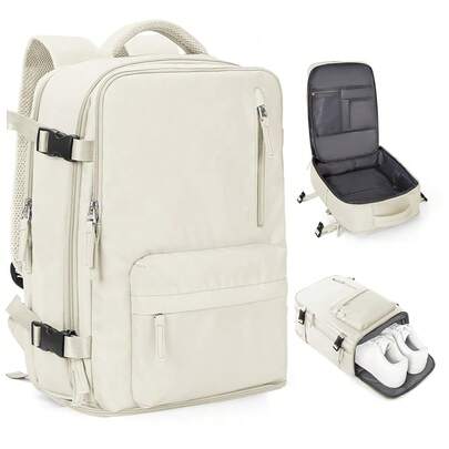 Travel Backpack For Women Men Airline Approved,Carry On Backpack,HiFKing Laptop College Backpacks Waterproof Outdoor Sports Rucksack Casual Daypack Fit 15.6 Inch Backpacks,Beige