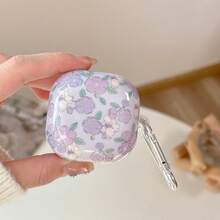 Minimalist Floral Design Protective Case Compatible With Samsung Galaxy Buds 2/Buds Pro/Buds Live/Buds 2 Pro/Buds FE Earphones - Multicolor - View 10