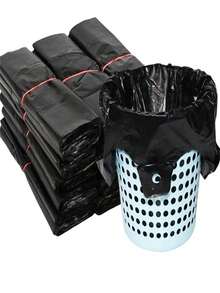 50pcs Thick Black Trash Bags, Suitable For Hotel, Commercial Kitchen, Office And Home Use - Multicolor - View 3