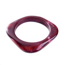 Vòng tay acrylic bất đối xứng hình học phong cách retro màu đỏ dành cho nữ, phù hợp cho các bữa tiệc, sự kiện và đeo hàng ngày. - Dòng sản phẩm màu đỏ - Xem 14