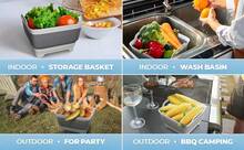 Collapsible Wash Basin With Drain Plug - 2.4 Gal(9L) Wash Basin For  Bottles, Foldable Dish Pans For Kitchen Sink & Camping & Hand Washing Station, Wash Bin, Laundry Tub, Portable Dish Tub Variant 1 - 冷灰色 - 查看 8