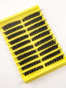 180/160 cặp mi giả D-Curl tự làm, mi giả dạng chùm 40D-100D, độ cong D-Curl 0.07mm, mi nối tự nhiên hỗn hợp 8-16mm, mi giả dạng chùm siêu dày, mi giả uốn cong từng sợi, mi mảnh, mi mọc như hoạt hình, phù hợp cho người mới bắt đầu sử dụng tại nhà. 180 cặp mi giả siêu dày, 180 cặp mi giả dung lượng lớn, mi giả dạng chùm, mi giả từng sợi. - DD - Xem 5