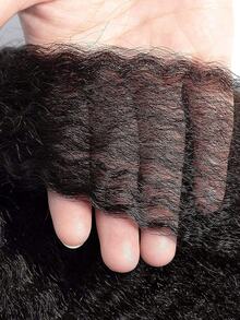 13x6蕾丝前置蓬松直发假发，透明Yaki直发前额闭合式真人发假发，女士款，32英寸，180%密度，无胶假发，预先拔毛，带婴儿发 - SNatural - 查看 10