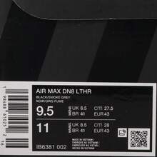 Nike Men's AIR MAX DN8 LTHR Casual Sports Shoes, Low-Top IB6381-002 - Black - View 6