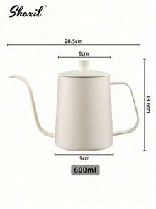 shoxil 1 ấm pha cà phê nhỏ giọt màu trắng, ấm đun nước bằng thép không gỉ, dụng cụ pha cà phê nhỏ giọt dùng cho gia đình, văn phòng, quán cà phê. - trắng - Xem 12