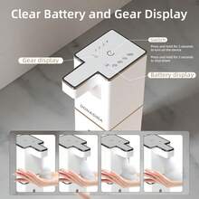 DONASIRA 1 件非接触式自动皂液器，壁挂式电动泡沫洗手液皂液器，自动感应洗碗皂液器，IPX5 防水，380ML 可见水箱，4 种可调节模式，兼容各种液体，小巧便携，智能卫生科技产品，适用于厨房、浴室、酒店，理想的家居礼物 - 多顏色 - 查看 6