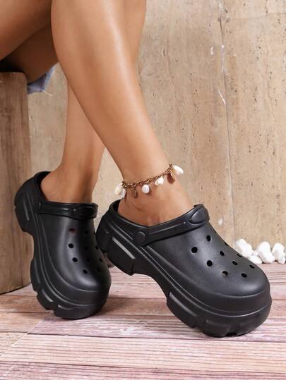 صنادل منصة قابلة للانزلاق ذات لون أحادي مريحة وقابلة للتنفس مناسبة للفتيات المراهقات، مناسبة للتنقل والعطلات والارتداء اليومي، للربيع والصيف