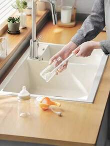 1 cái cọ rửa cốc cán dài, lông mềm dùng để làm sạch máy xay sinh tố, cốc thủy tinh, các khe hở. - Bàn chải làm sạch - Xem 1