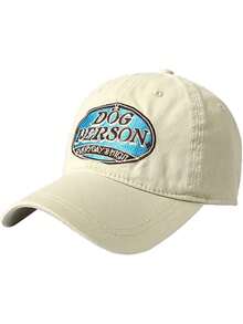 1顶“爱狗人士”刺绣棒球帽，男女情侣款，时尚休闲软顶大帽檐弯檐帽 - 彩色 - 查看 4