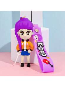 1个新款K-POP女巫组合钥匙扣挂件，卡通动漫高品质包包配饰，节日礼物 - 彩色 - 查看 15
