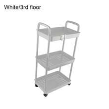 3/4 Tier Kitchen Storage Trolley Cart With Wheels Bathroom Laundry Rolling Rack 99*37*26cm,Black/ White - Multicolor - View 14
