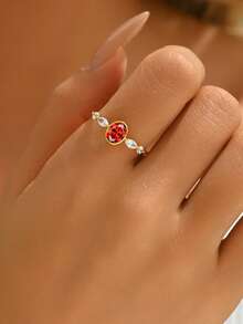 925 Sterling Silver Ring, Versatile Daily Wear For Women, Stackable, Romantic Valentine's Day Gift - Yellow Gold - View 4