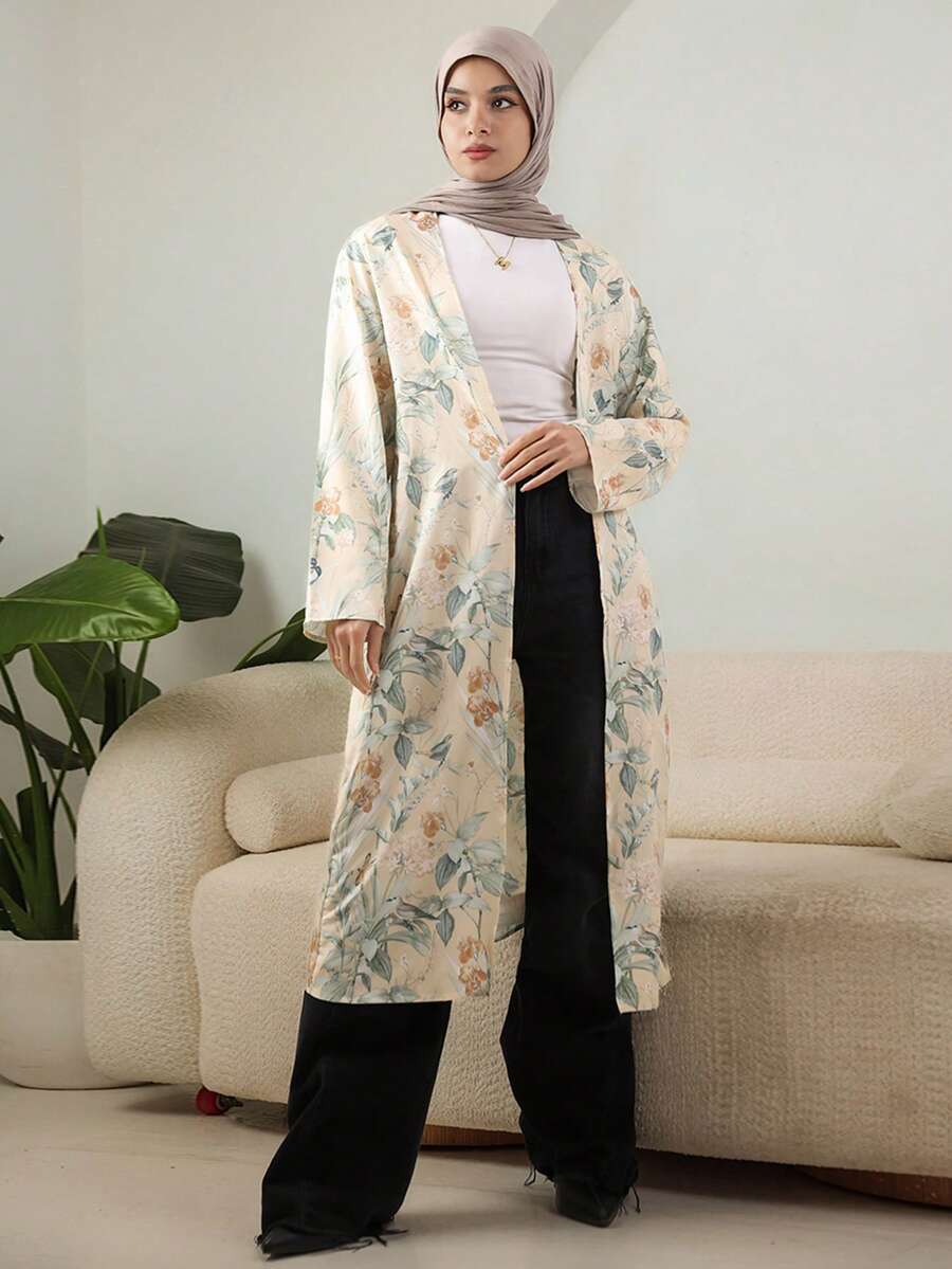 Livesso Loose Fit Full Floral Print Women Regular Long Sleeve Coat Summer Women Jacket,Fall Women Clothes - Multicolor - View 1