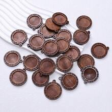 10pcs Round Wooden Pendant Trays, Embedded Frame, Suitable For DIY Crafts, Photo Pendant Necklace Jewelry Making, Transparent Dome, Easy Assembly, Multi-Functional Design - Round - View 5