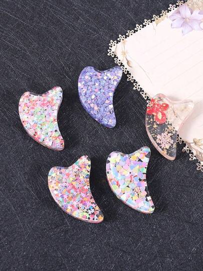 Transparent Epoxy Thumb Book Holder, Heart Butterfly Flower Diamond Bookmark Set, Portable Reading Aid & Book Stand, Multi-Design Gift For Book Lovers