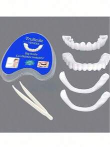 4pcs High Quality Upgraded Dentures, Suitable For Friends With Dental Issues To Easily Achieve A Perfect Smile. Fun Halloween Denture Party Essential, Mother's Day Gift For Parents. - Multicolor - View 15