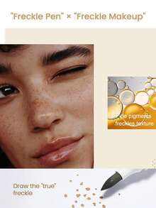 Exquisite Simulated Freckle Pen, Liquid Natural Makeup, Quick-Drying, Waterproof And Long-Lasting Freckle Pen, Easy To Apply, Soft Texture, Lifelike Fake Freckle Pen (2 Colors Optional) - #02 - Xem 3