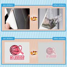 62 piezas Pegatinas de baloncesto rosa de alta calidad para álbumes de recortes, diarios, portátiles, parachoques, monopatines, botellas de agua, computadoras, teléfonos. Pueden traer mucha diversión a tu vida, el regalo perfecto para adultos - Multicolor - Ver 5