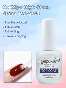 15ml hochglänzender, langanhaltender Überlack für Nägel, geeignet für Acrylnägel, erfordert UV/LED-Lampe, ideal für DIY-Verwendung zuhause, Valentinstags-Geschenk und Frühlings-/Sommer-Nagelsalon - Transparent - Übersicht 3