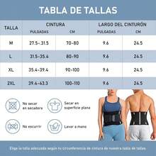 Fajas para Hombre Gym para la Sudoración Rápida, Recortadora de Cintura Hombre con Soporte Lumbar Elástico, Control Abdomen, Diseño de Ajuste de Doble  para Gym, Crossfit y Entrenamiento - SG - Ver 4