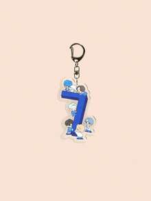 1pc Acrylic Keychain, V Layover Boy With L UV Seven A-Share, St Black Swan, K-Pop Number 7 Album Seven Bagcharm; Best Choice For Fans; Creative K-Pop Lover Campus Cartoon Christmas Gift - Multicolor - View 4