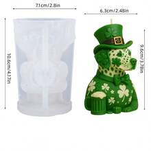 Molde de silicona en forma de perro dálmata caballero, molde de silicona para manualidades de cera, yeso, jabón y arte - perro - Ver 2