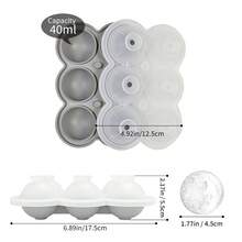 1.8 英寸（约 4.5 厘米）硅胶威士忌冰球模具，易灌装漏斗盖设计，方便装填和取出 - 6 个圆形硅胶冰球托盘模具，适用于鸡尾酒和波本威士忌 - 彩色 - 查看 14