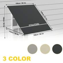 Retractable Awning With Articulated Arms, Balcony Awning, Retractable Awning, Balcony Awning, Sun Protection, Weather Resistant, Provides Shade, Retractable For Windows, Balcony, UV Resistant - Anthracite - View 17