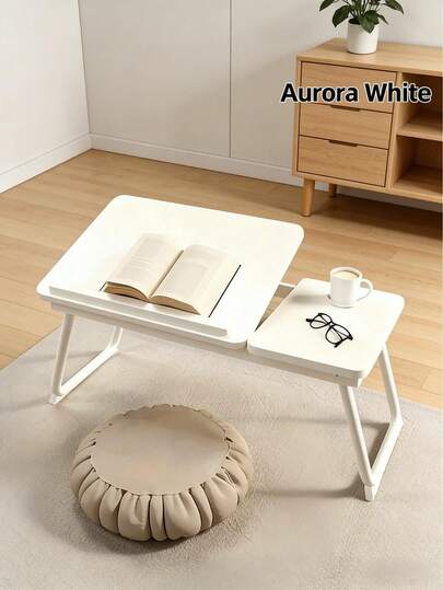 Ein tragbarer, klappbarer Computertisch aus Holz mit 5 verstellbaren Winkeln und einem Getränkehalter. Maße: 55 x 32 x 25 cm. Ideal zum Arbeiten oder Lernen im Bett, mit dem Laptop, auf dem Boden, beim Frühstück im Bett oder beim Lesen, Arbeiten oder Lernen auf dem Sofa/der Bank. Ein tolles Geschenk für Freunde.