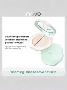 NOVO 双色高光粉，哑光和珠光妆效，自然轮廓腮红，适合日常妆容，学生适用，性价比高，派对礼物，新年、秋冬季、送给朋友、聚会礼物，Y2K风格，可爱 - 02#粉霧 - 查看 10