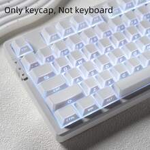 Bokawz Shadow键帽，采用棱角分明的半透明设计，半透明字符，Cherry高度，PBT材质，兼容6.25U空格键，键位包括61、63、64、68、75、81、84、87、98、99、100、104、108。 - Only keycap, Not keyboard - 查看 2