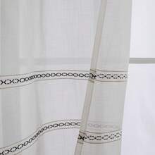 VISTE TU HOGAR Kitchen Window Curtains - Black - View 3