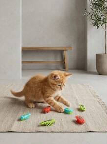 PETSIN 1个自动拍打互动猫玩具（颜色随机） - 彩色 - 查看 4