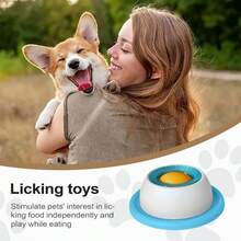 Pet Lick Toys Interactive Yogurt Licking Plate Promotes Dental Health Training Snack Bowl Slow Feeder - Multicolor - View 2