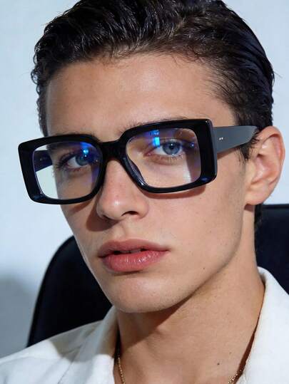 Unisex Rectangular Plastic Eyeglasses Frame, Light Glasses For Computer, Gaming, TV, Mobile Phone, Fashion Optical Glasses