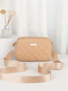 1pc Girl's Fashion Quilted Diagonal Crossbody Bag, Detachable Strap, Classic Crossbody Bag, Great Gift - Multicolor - View 6