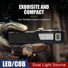 1pc Type-C Rechargeable High-Lumen Flashlight | Built-In Lithium Battery, 6 Lighting Modes, Reliable - Pen Clip Light - View 4