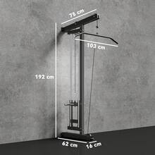 Wall Mounted Lat Pull Down & Cable Crossover Machine | High & Low Pulleys For Home Gym - Default - View 2