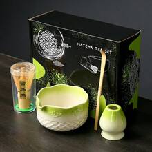 1pc/4pcs Matcha Tea Set, Includes Matcha Bowl, Matcha Whisk, Matcha Cup, Stirrer, Tea Spoon, Tea Bowl Set, Matcha Preparation Tools, Dessert & Beverage Making Tools, Japanese Gift Box, Matsukawara Matcha Stirring Set, Gift For Matcha Enthusiasts - Multicolor - View 11
