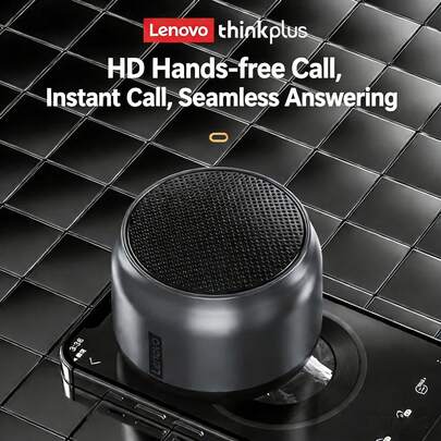 Lenovo K30 蓝牙音箱，便携式户外音乐音箱，可连接手机/电脑，迷你桌面音箱，适用于家庭/办公桌/游戏/音乐/车载环境，USB充电，低音强劲，联想Thinkplus蓝牙音箱