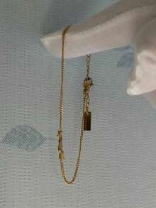 1 PC Sparkling Blue Square Lace Hollow Bracelet - Women's Elegant Fashion Jewelry - Simple Letter Bracelet - View 4